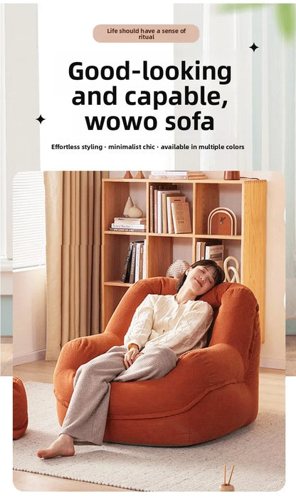 Sofa Balcony Bedroom Lazy Sofa Small Apartment Living Room Single Sofa Can Lie Down and Sit Internet Celebrity Tatami