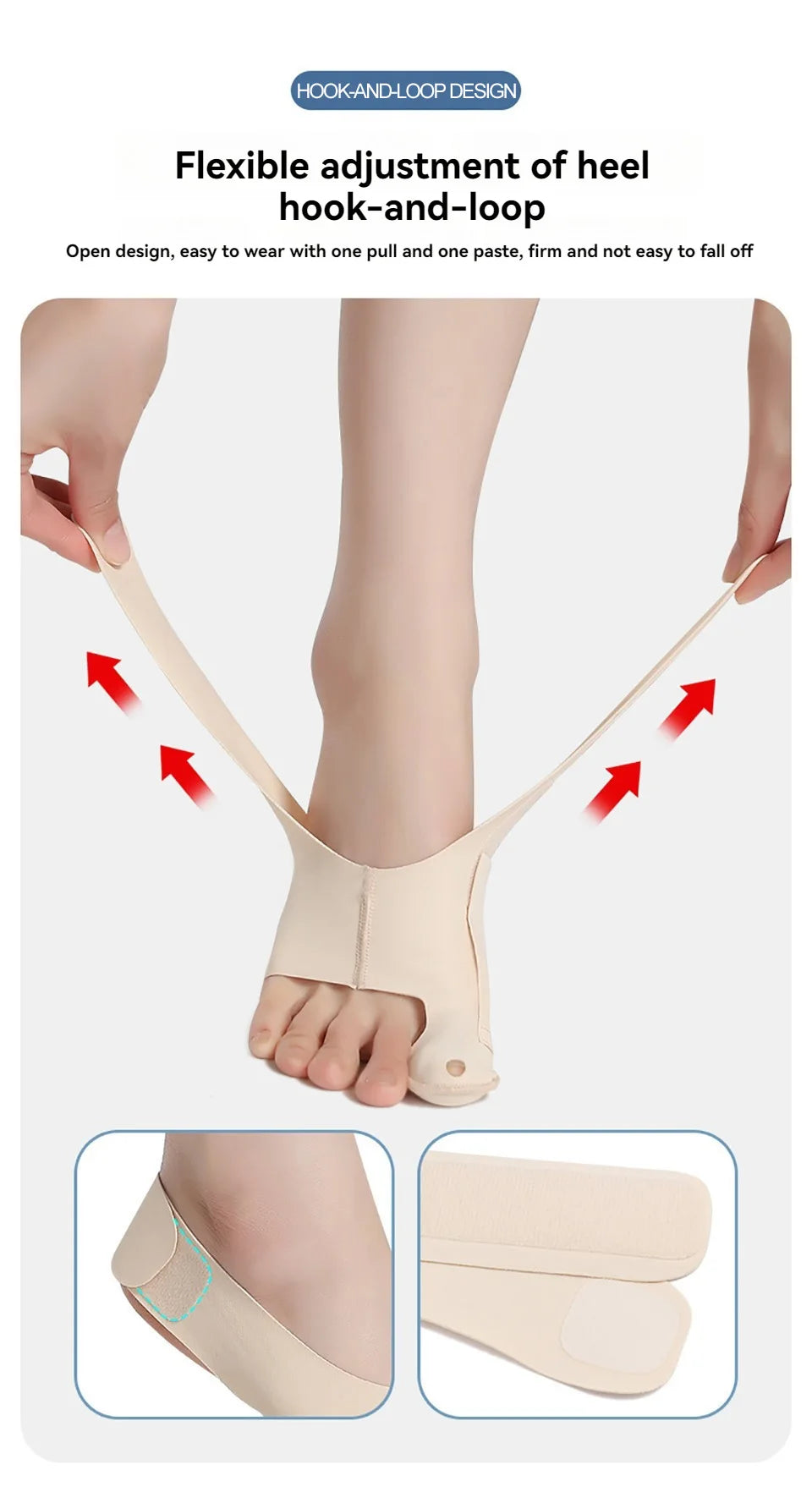 GOBYGO 1Pcs Hallux Valgus Corrector Toe Separation Corrector Lightweight And Adjustable Wearable Shoes Ankle Support Men Women
