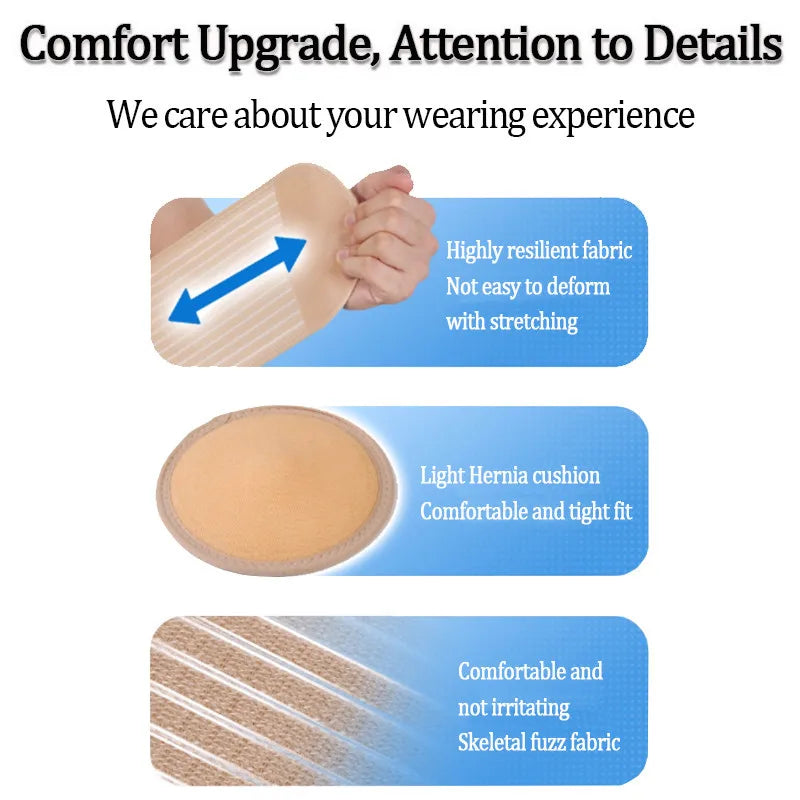 Adult Adjustable Umbilical Cord Breathable Abdominal Hernia Belt Support Assist with Compression Pad