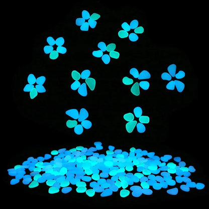 300Pcs the Garden of Light on the Dark Pebbles for Yard Rock and Manwalk Decoration Fairy Tale Garden DIY Decorative Luminous Stone