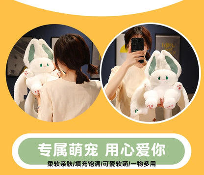 25-55cm Lovely Bat Plush Toy Lovely Flying Bat Rabbit Plushie  Long Tail Pink & Black Bat Rabbit Stuffed Dolls Birthday Gifts