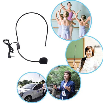 New Portable Head-mounted Headset Microphone Wired 3.5mm Plug Guide Lecture Speech Headset Mic For Teaching Meeting bee ear mic