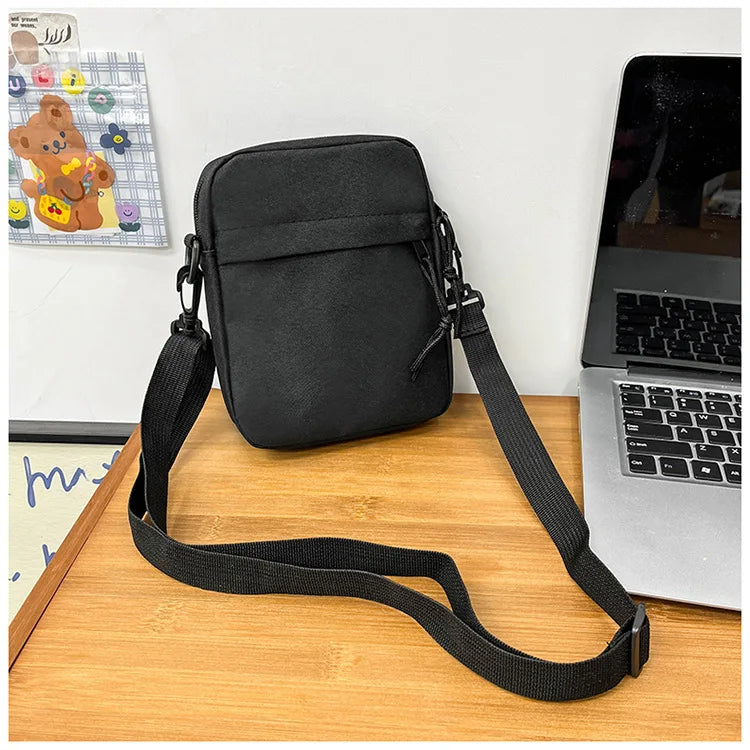 Men’s Women Small Crossbody Shoulder Bag, Lightweight Casual Sling Bag with Multi Zipper Pockets for Travel, Work, Daily Use