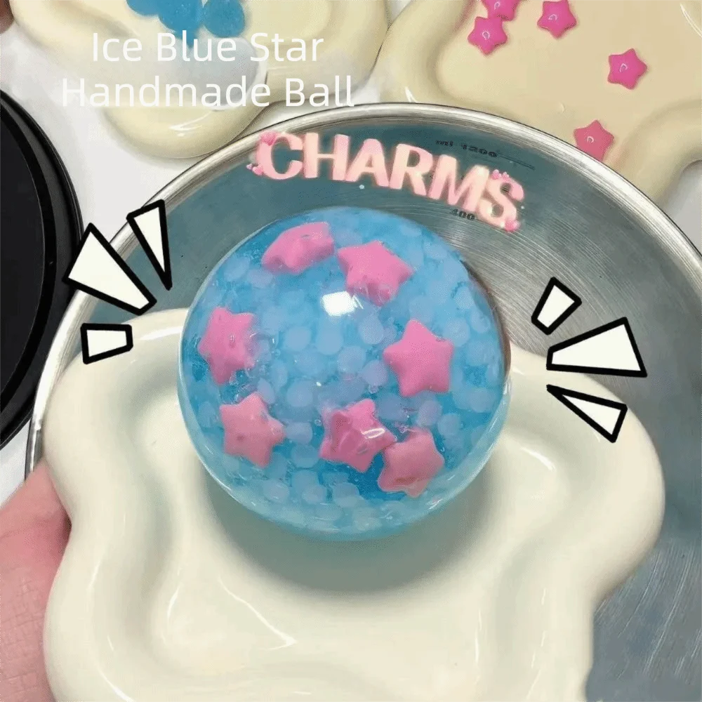 Satisfying Sound Crunchy Squishy Toys Non-bounce Shapable Building Blocks Squeeze Pinch Handmade Sensory Fidget Ball