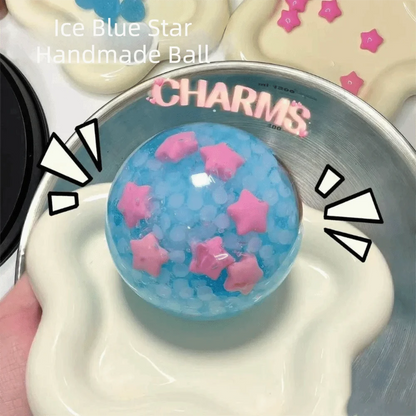 Satisfying Sound Crunchy Squishy Toys Non-bounce Shapable Building Blocks Squeeze Pinch Handmade Sensory Fidget Ball