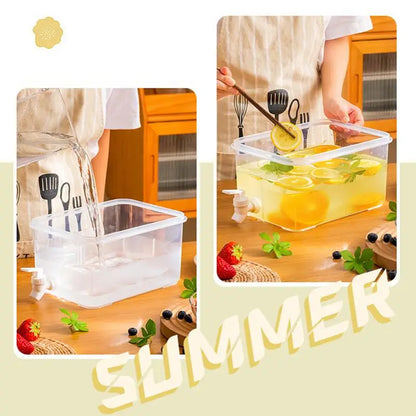 ☭6.5L Large Capacity Cold Water Pitcher Cold Kettle With Faucet In Refrigerator Iced Beverage Dispenser Refrigerator And Spigot