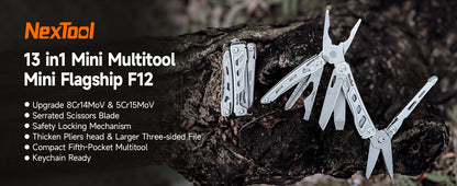 NexTool 13 In 1 Mini Flagship F12 Multi Functional Tool Folding EDC Multitool Screwdriver Pliers File Ruler Outdoor Hand Tools