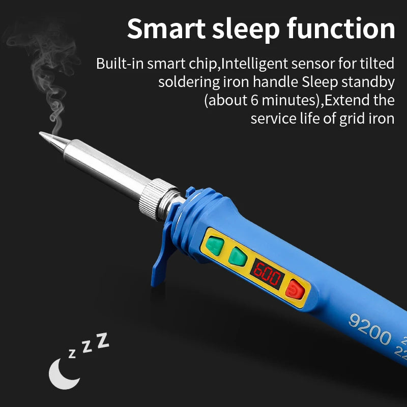 LUXIANZI 150W Digital Electric Soldering Iron Set 220V 200-600°C Adjustable Temperature LCD Solder Iron Welding Repair Tools Kit