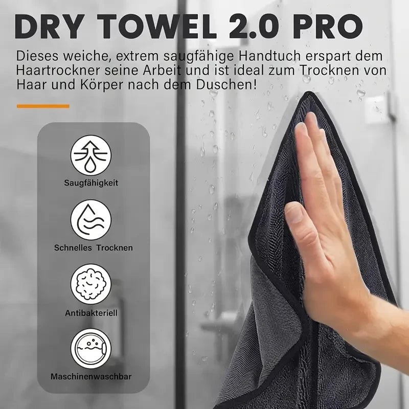 2pc Absorbent Microfiber Cleaning Cloth - Soft, Durable & Quick-Dry Towel for Cars, Home, and Bathroom Use