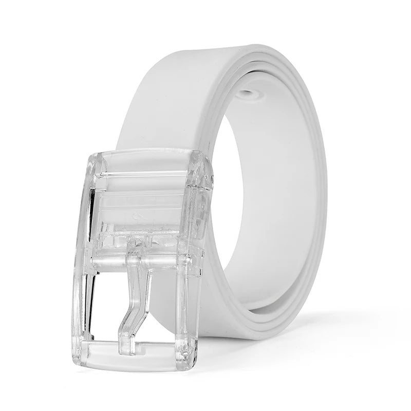 High-quality Color Candy Color Silicone Belt Fashionable And Trendy Universal Belt For Men And Women With Jeans Belt Accessories