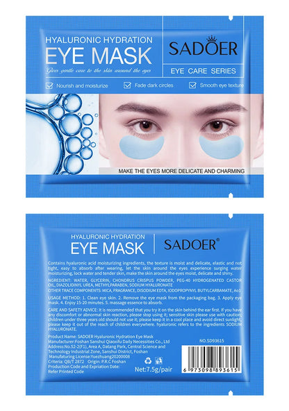 10 Pairs SADOER Crystal Collagen Eye Mask Anti Wrinkle Dark Circles Removal Eyes Bags Moisturizing Eye Patches Skin Care