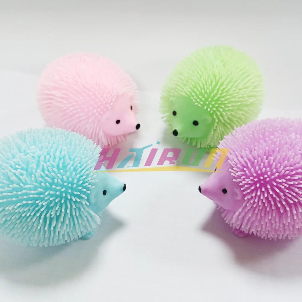 Hedgehog Balls Glitter Sensory Fidget Toys for Adults Funny Cute Squeeze Stress Relief Toys Birthday Party Favors Pinata Filler