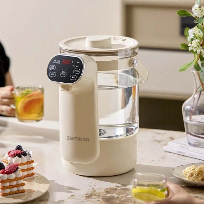 Instant Hot Water Dispenser with 12 Temperature Settings Touch Control Borosilicate Glass Tank Child Lock for Tea Coffee Use