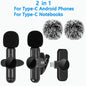 2.4G Wireless Lavalier Microphone Noise Cancelling Audio Video Recording for iPhone/iPad/Android/Xiaomi/Samsung Live Game Mic