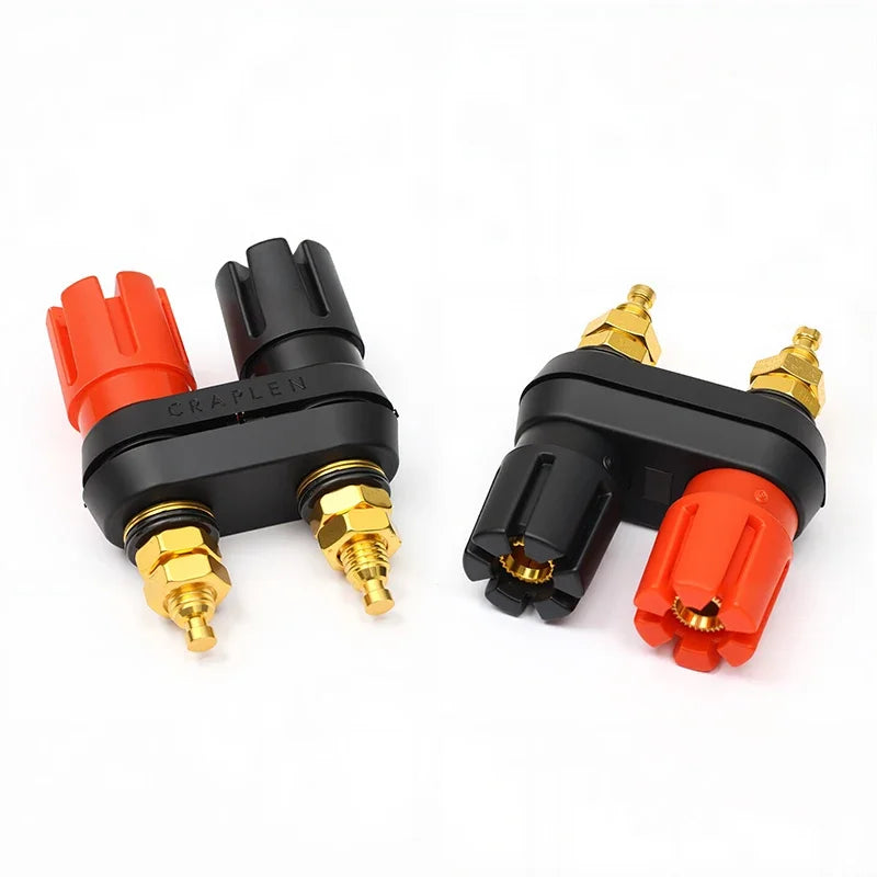 Professional Dual Female Banana Socket Binding Post Speaker Connector for Audio Amplifiers