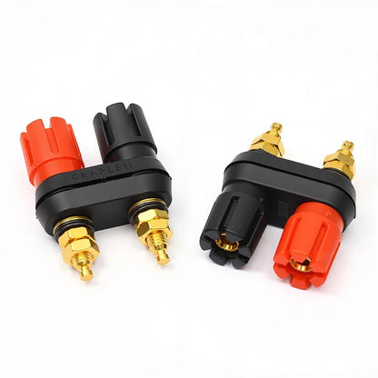 Professional Dual Female Banana Socket Binding Post Speaker Connector for Audio Amplifiers