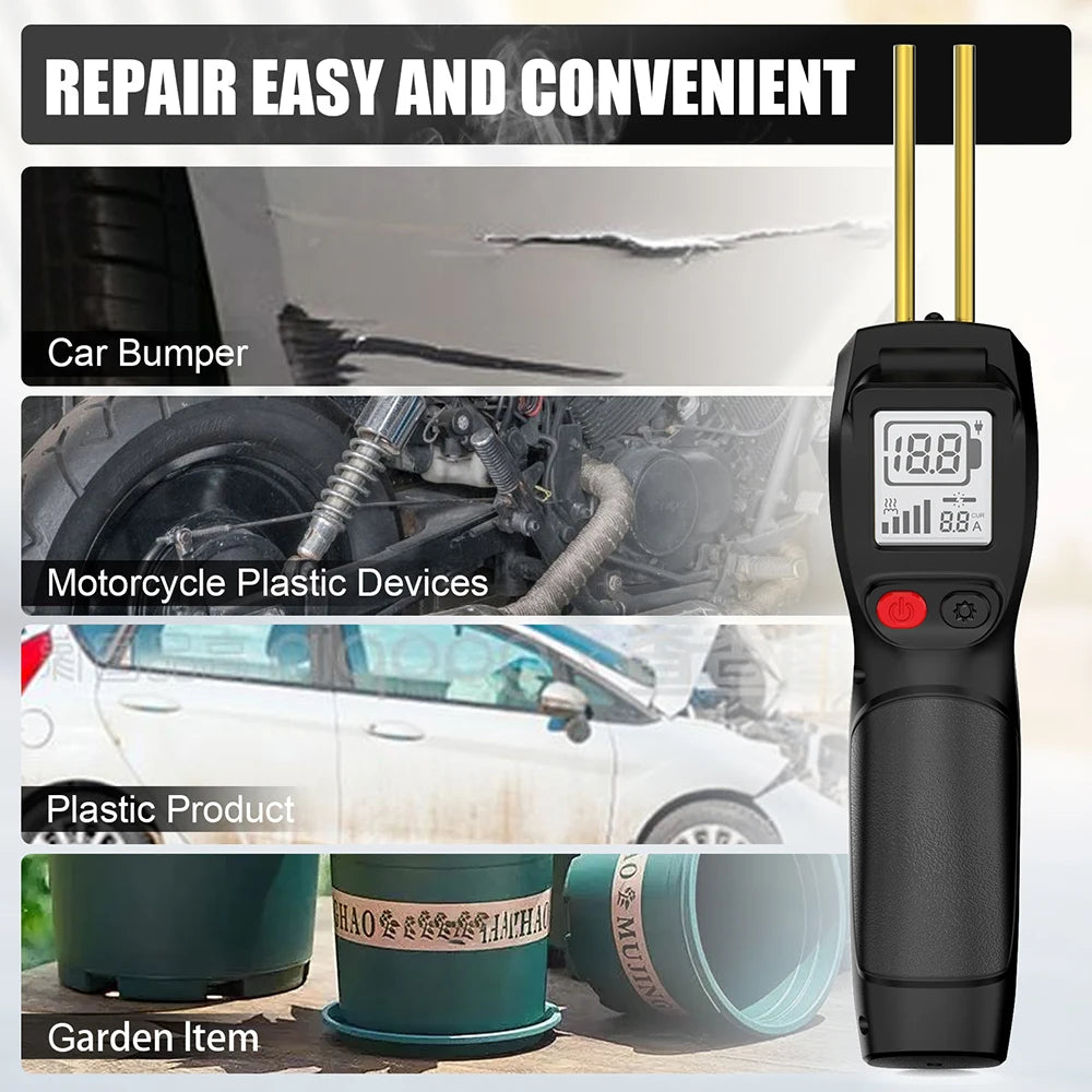 PWG-2 500W Latest LCD Display Handheld Wireless Charging Plastic Soldering Iron with 200pcs Soldering Tips Repair Tool