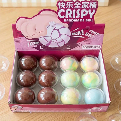 Squishy Stress Balls Slow Rebound Wax Skin Squeeze Toy for Kids Adult Quiet Sensory Fidget Toy Soothing Relieving Stress크런치 말랑이