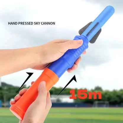 1-5pcs Hand-Propelled Rocket Launcher Toy Set Foam Rocket Children Outdoor Birthday Gift Funny Summer Garden Game Party Discount