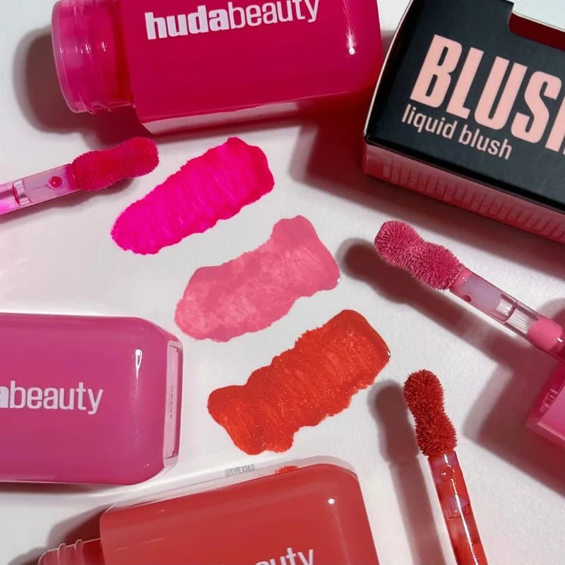 Fashion HudaBueaty Blush Filter Blurring Blushlighters Palette Airbrush Matte Pressed Setting Powder Soft Glow Liquid Blusher