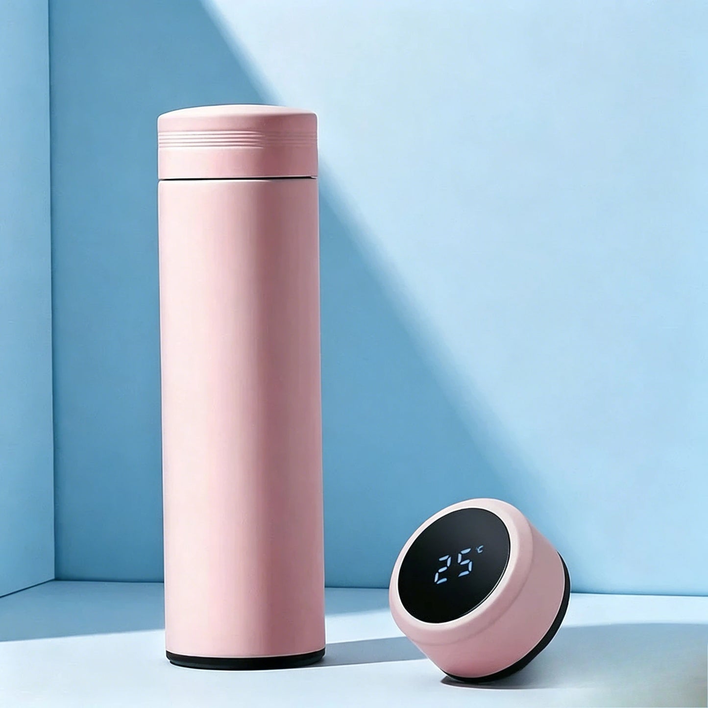 Outdoor Vacuum Insulated Cup 500ML Stainless Steel Smart Temperature Display Thermos Bottle Portable Water Mug