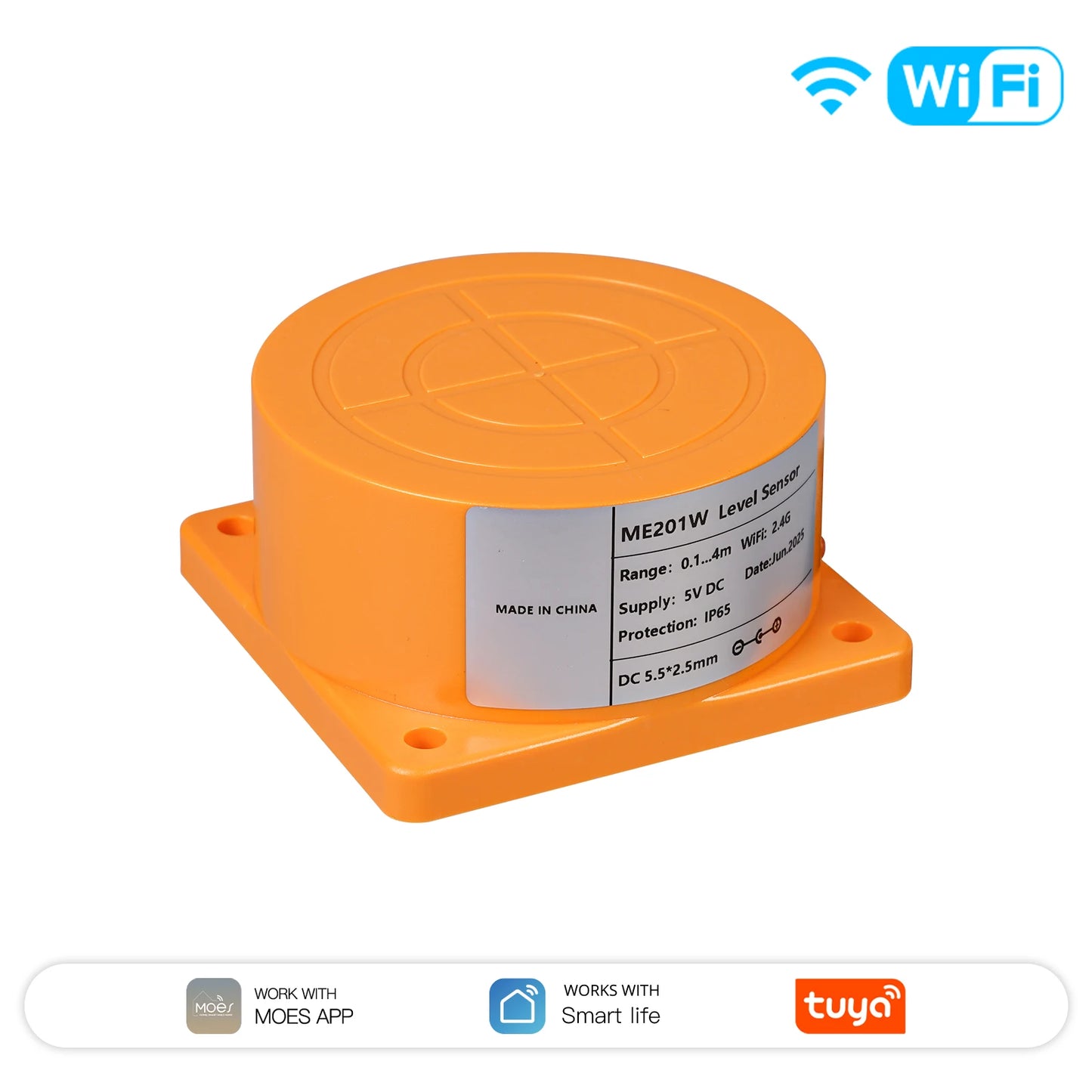 MOES WiFi/ZigBee Ultrasonic Water Level Detector - Smart Tank Monitor with Real-Time Alarms, Tuya APP Remote Control