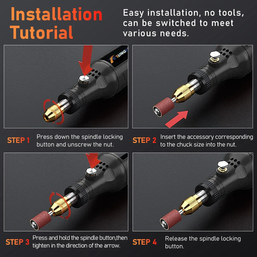 Mini Lithium Electric Drill 3.7V Cordless Rotary Tool for Engraving, Sanding, Polishing, Carving, Cutting, DIY Crafts