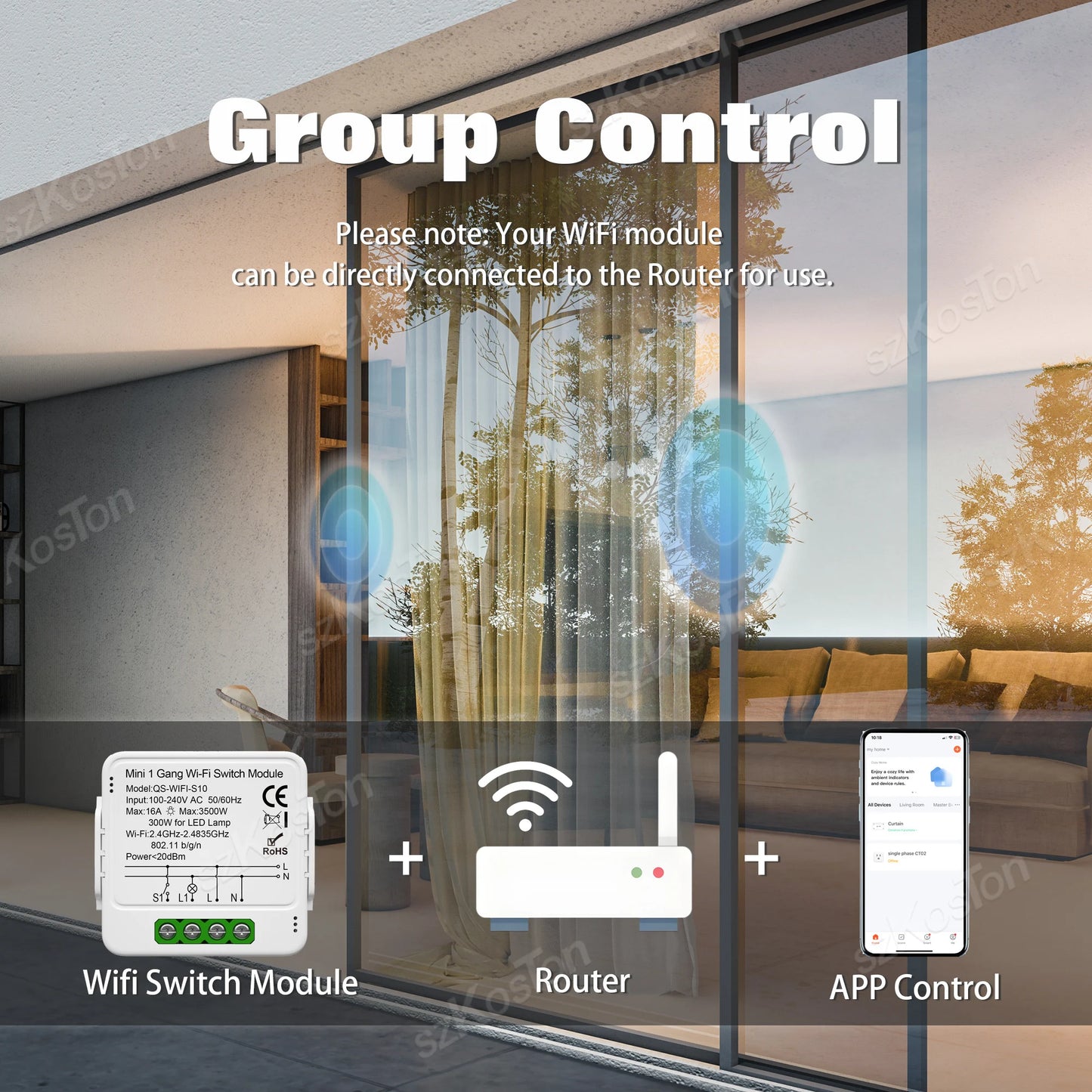 Tuya Smart WiFi Switch 1/2/3 Gang Smart Home Light Switch Breaker Neutral Wire Required Remote App Timer Work with Alexa Google