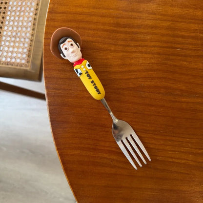 Toy Story 5 Spoon Fork Cutlery Set Woody Buzz Lightyear Jessie Forky Alien Cartoon Character Birthday Christmas Gift For Fans