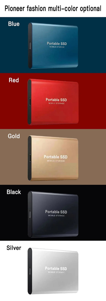 Large Capacity External SSD 2TB/4TB/128TB Type-C USB3.2 Portable Solid Disk Fast Transfer for Mac Desktop PC