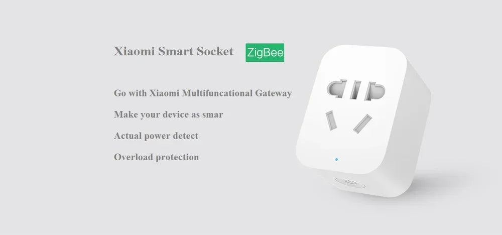 Xiaomi Miui ZigBee Smart Socket WiFi APP Wireless Control Switches Timer Plug For Work with Mi Home App Without Package