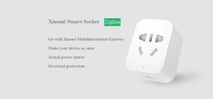 Xiaomi Miui ZigBee Smart Socket WiFi APP Wireless Control Switches Timer Plug For Work with Mi Home App Without Package