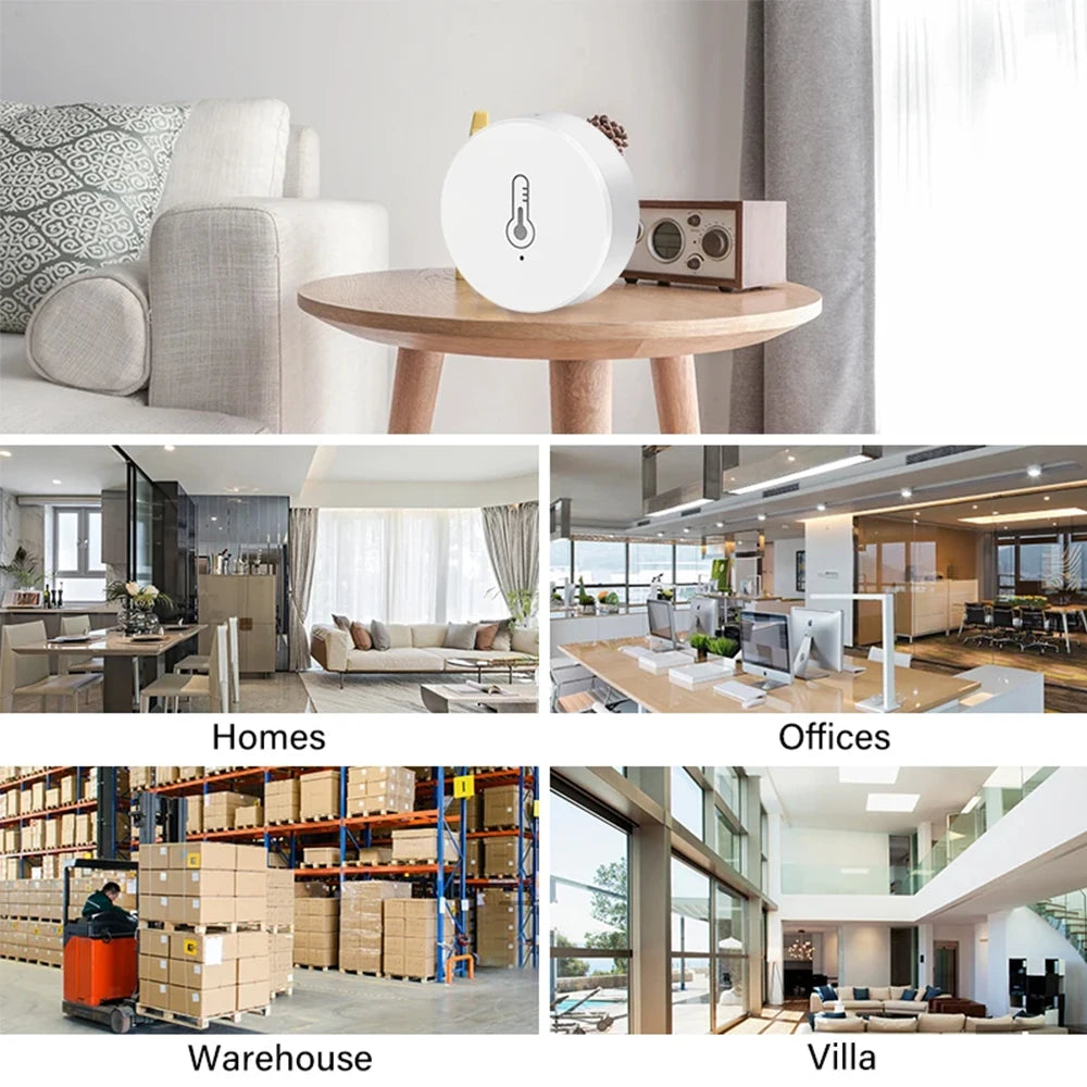 Tuya Zigbee Temperature and Humidity Sensor Intelligent Home Hygrometer work with Smart Life Alexa Google Assistant