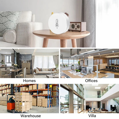Tuya Zigbee Temperature and Humidity Sensor Intelligent Home Hygrometer work with Smart Life Alexa Google Assistant