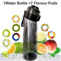 Flavored Water Bottle 650ml Sports Alr Up Drinking Bottle 7 Fruit Fragrance Pods Water Cup for Outdoor Camping Fitness Fashion
