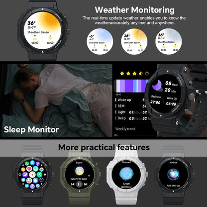 LIGE 2026 Outdoor GPS Sports Tracker Smart Watch Men 1.28"HD Compass Bluetooth Call Waterproof Smartwatch Men For Android IOS