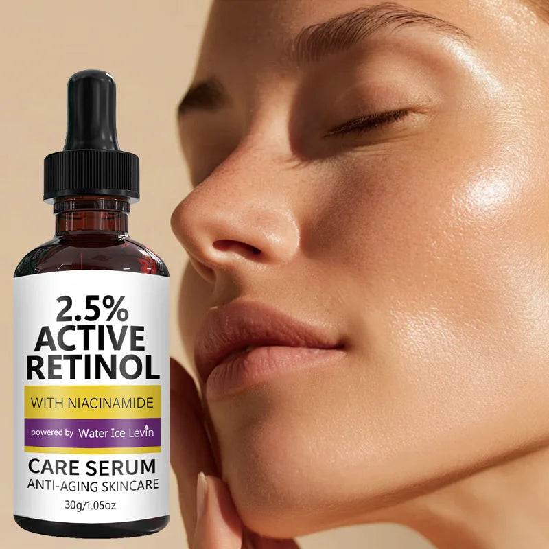 2.5% Active Retinol Care Serum - Anti-Aging, Moisturizing, Brightening with Niacinamide & Kojic Acid