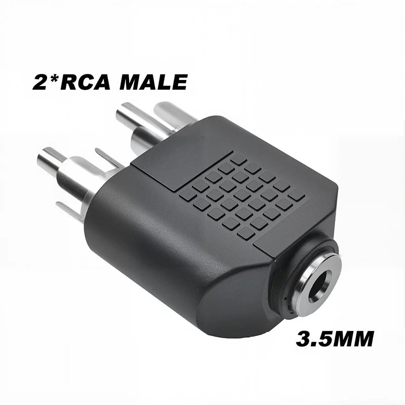 5pcs 6.35/6.5mm Male to 3.5mm Audio Stereo Mono Jack Female To Male Audio Jack Connector Adapter Converter Speaker