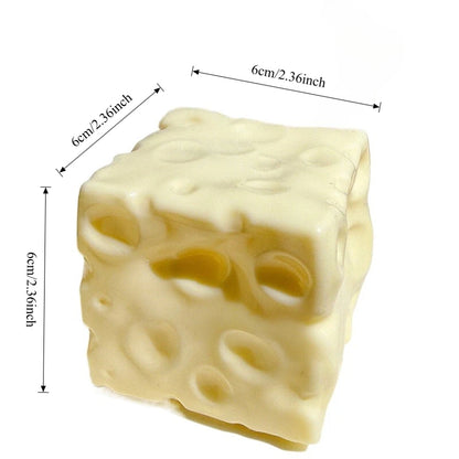 Taba Squishy  Cheese Cube Stress Ball Shapeable Squeeze Ball Non Rebound Sensory Fidget Toys for Kids and Adults Relaxing Gifts