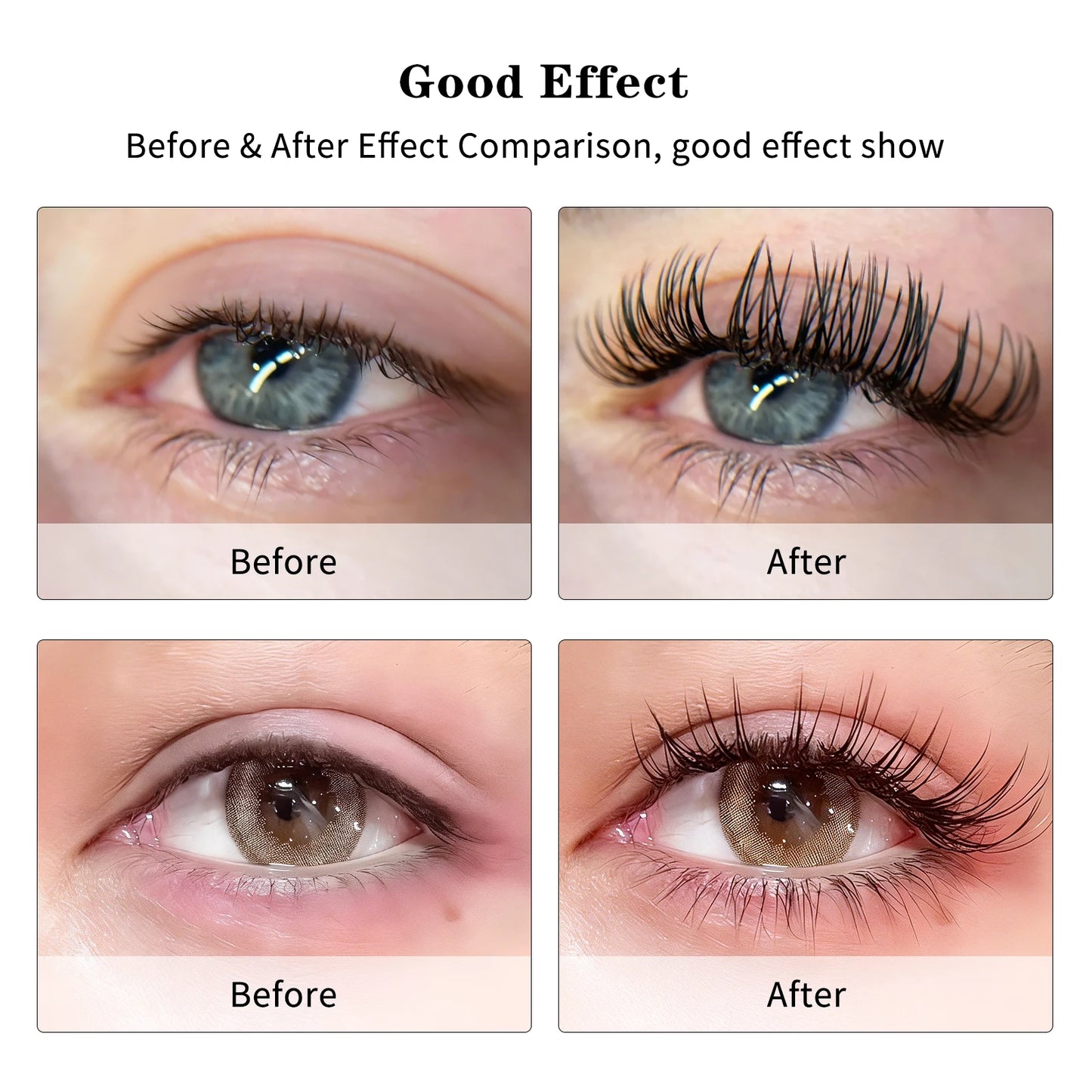 Winky Beauty Flat Ellipse Eyelash  Matte Pure Black Color Super Soft Gentle Natural Eyelash Extension Flat Shape Lashes