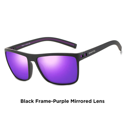 ZENOTTIC Retro Polarized Sunglasses for Men Lightweight TR90 Frame UV400 Protection Square Sun Glasses Night Vision Goggles