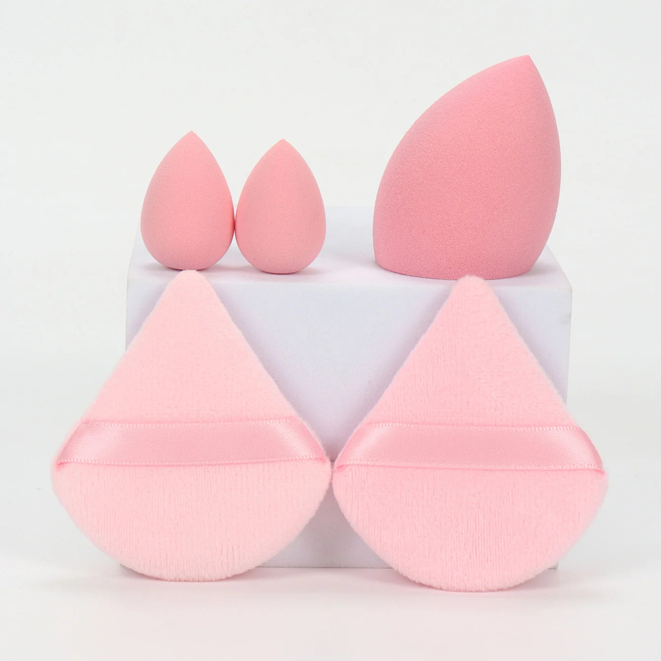 5Pcs Professional Makeup Sponge Set - Soft, Gentle, Multi-Purpose Tools for Perfect Foundation, Powder, and Blush Application