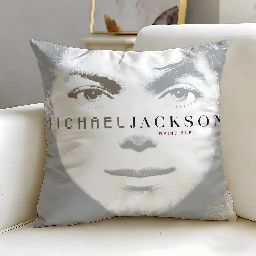 classic singer Michael Jackson Cushion Cover Soft & Easy-Wash Pillow Case – Versatile for Couch, Bed, Travel and Office