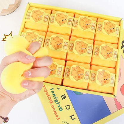 Hot New Needoh Squishy Square Cheese Squeeze Toys Slow Rebound Stress Relief Sensory Toy Soft Butter Cheese Party Toy ..@**