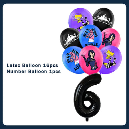 Fortnite Theme Birthday Party Decorations Shooting Game Balloon Cup Plate Tablecloth Banner Baby Shower Kid Favors Supplies Gift