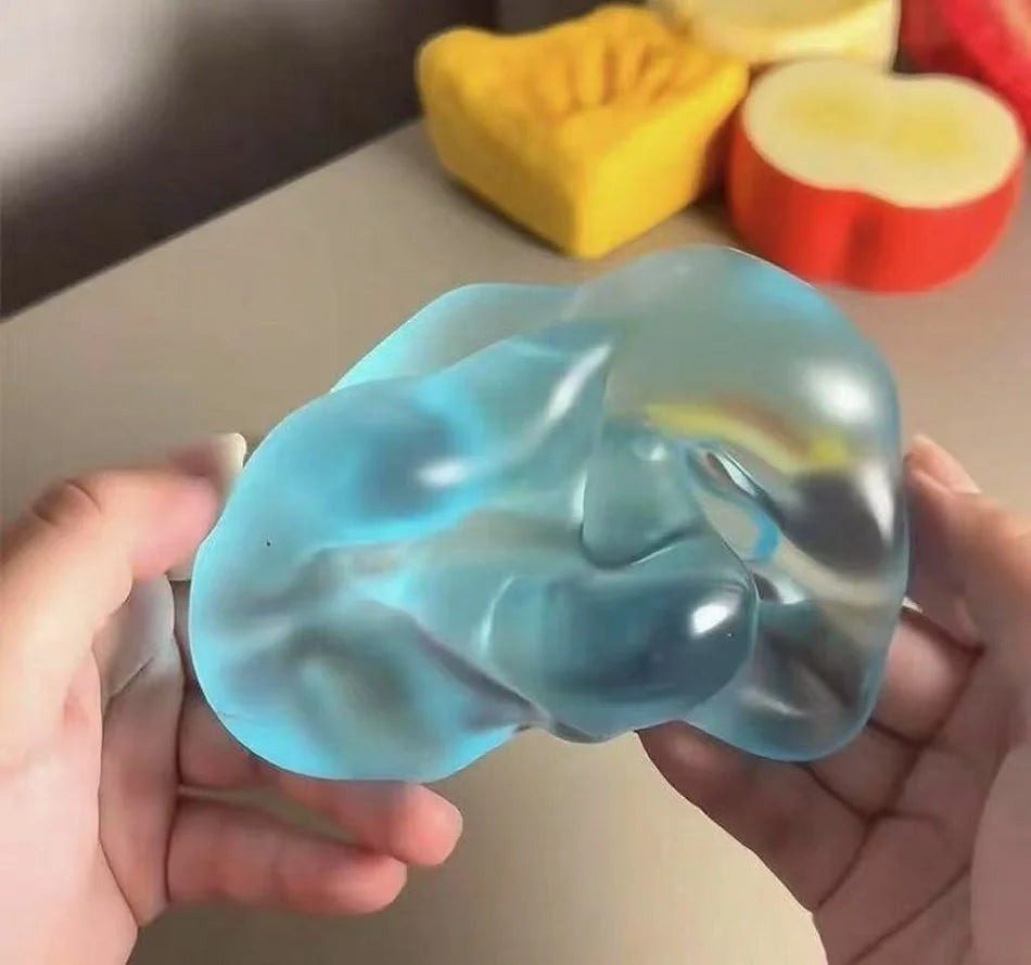 *Squishy Green Apple Stress Ball Soft Fidget Sensory Toy for ADHD Autism Slow Rebound Squeeze Toy for Adults Kids Christmas Gift