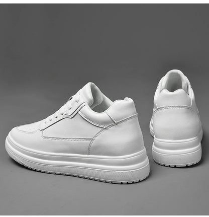 High Quality Men Sneakers Elevator Shoes for Men Fashion Casual Shoes Comfortable Leather Sports Shoes Height Increase 6/8/10cm