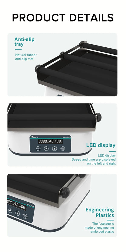 JOANLAB 110/220V Orbital Shaker Digital Display Linear Shaker Laboratory SK-20Pro