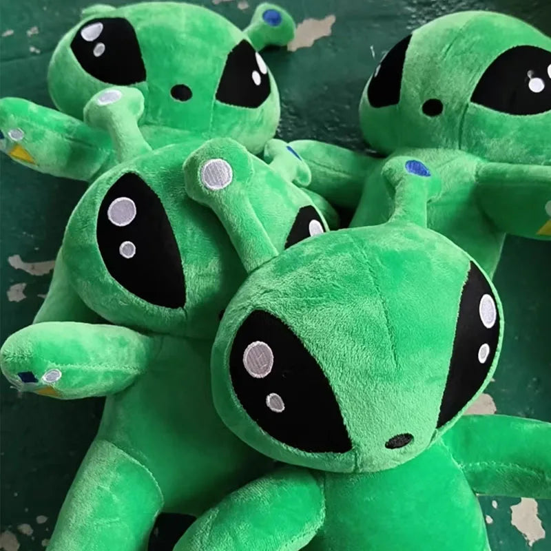 15/35CM Green Alien Kawaii Plush Toys Cute Soft Stuffed Pillow Doll Cartoon Anime Dolls for Kid Birthday Christmas Gift