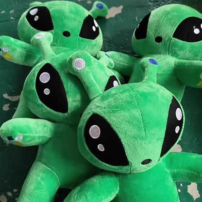 15/35CM Green Alien Kawaii Plush Toys Cute Soft Stuffed Pillow Doll Cartoon Anime Dolls for Kid Birthday Christmas Gift
